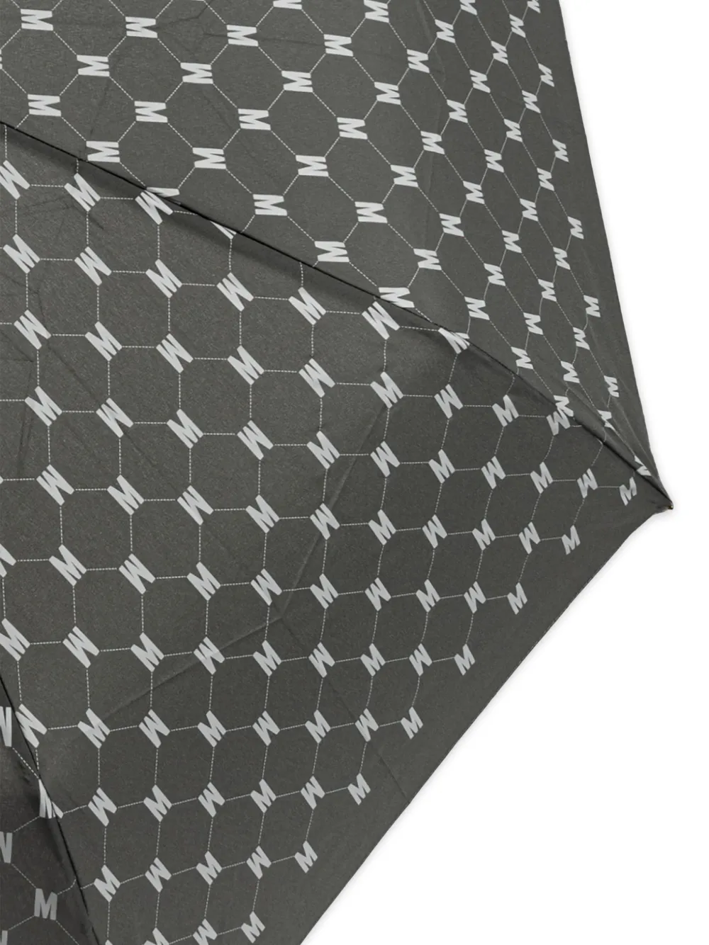 Moschino Opvouwbare paraplu met monogram-print Grijs