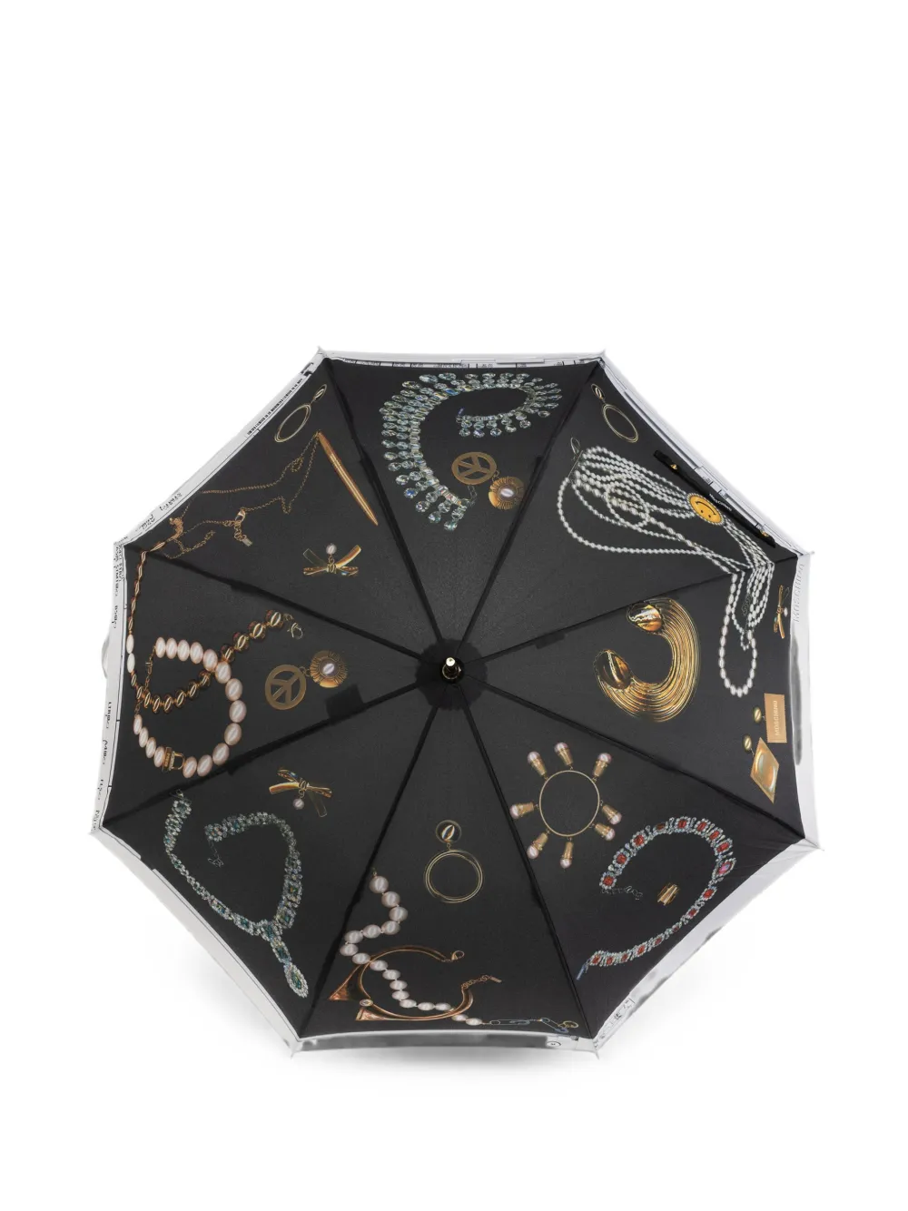 Moschino Jewellery-print Umbrella In Black