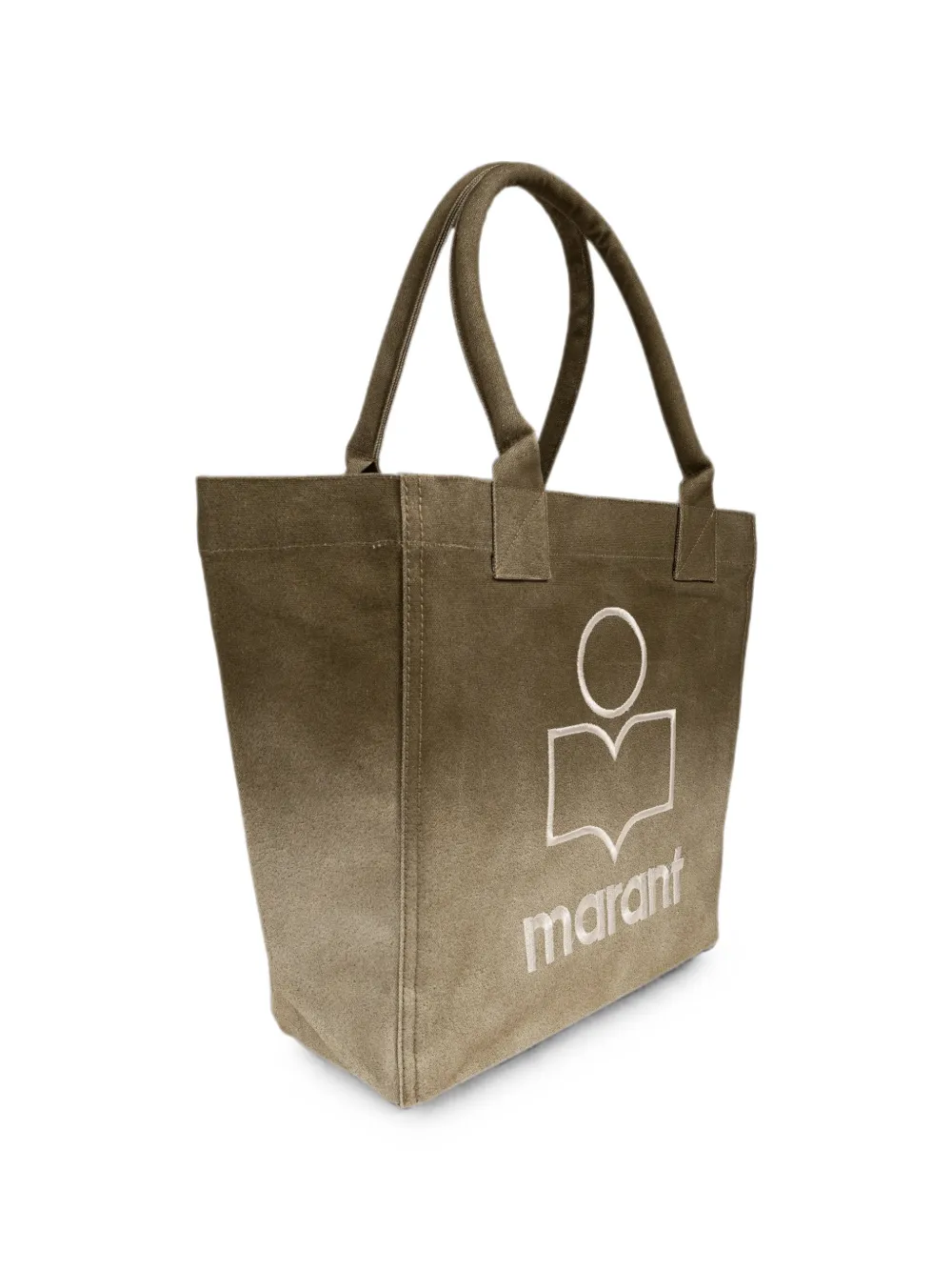 ISABEL MARANT Yenky shopper met geborduurd logo Groen