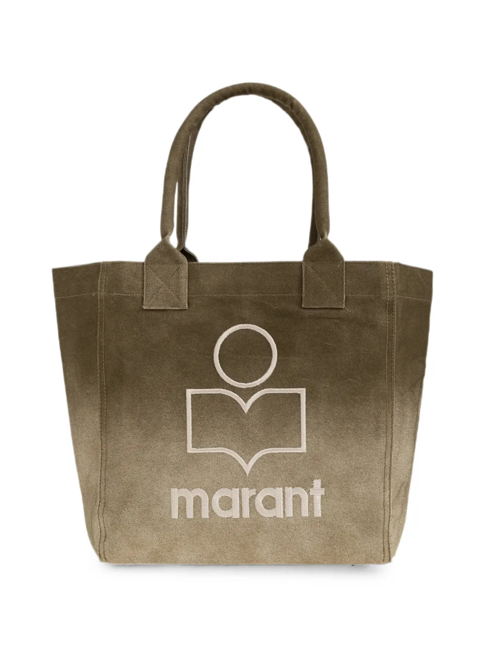 ISABEL MARANT Yenky shopper met geborduurd logo Groen
