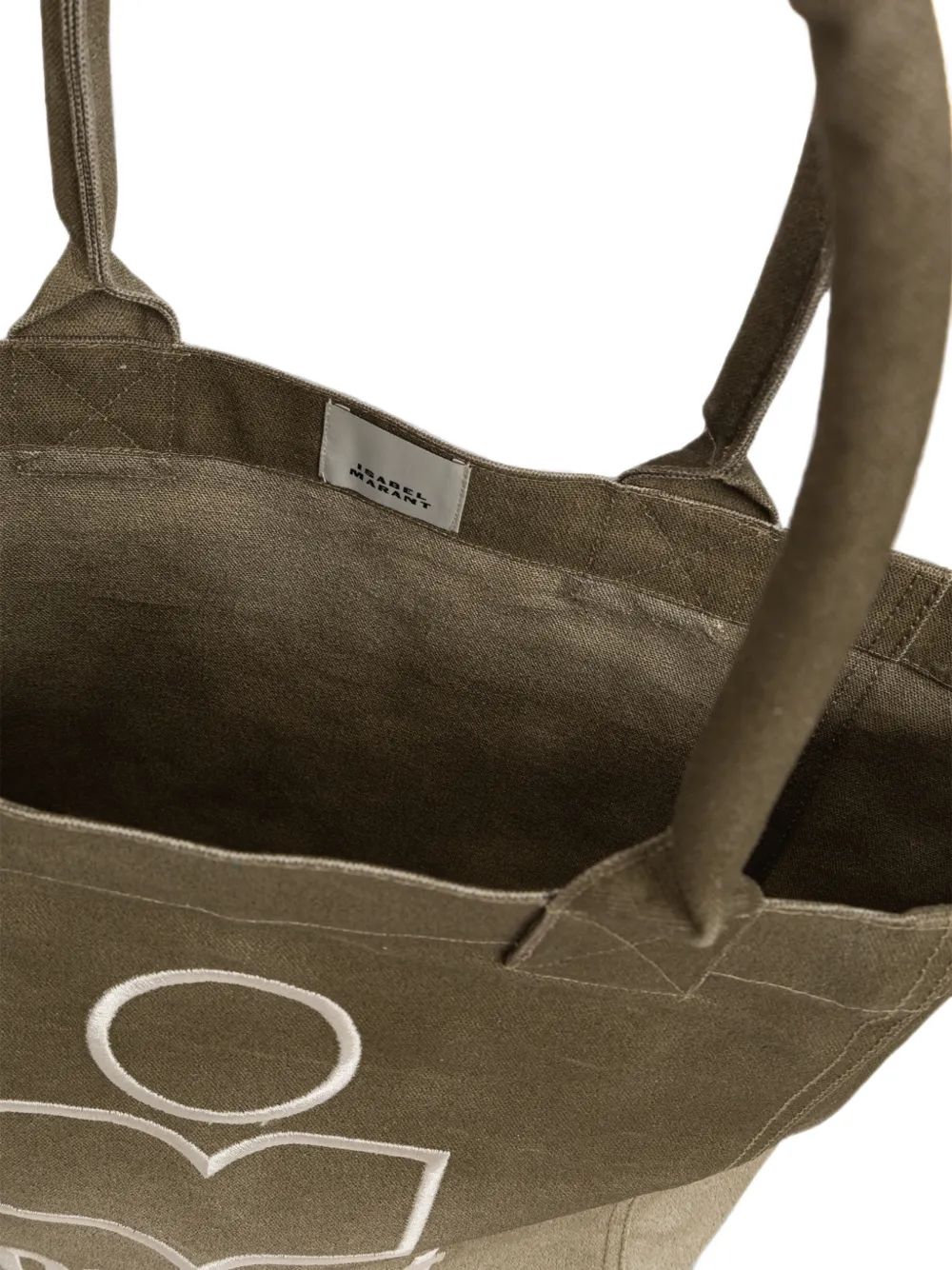 ISABEL MARANT Yenky shopper met geborduurd logo Groen