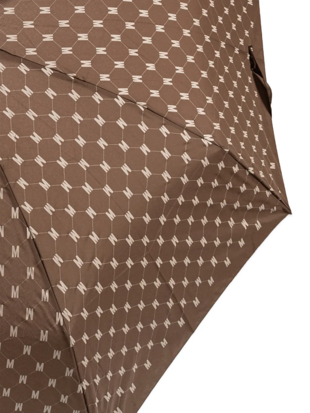 Moschino Opvouwbare paraplu met monogram-print Bruin