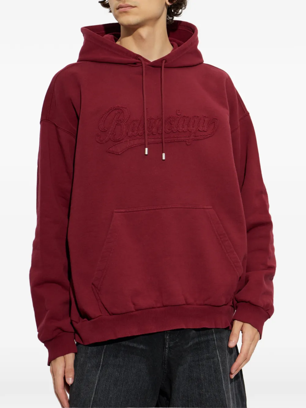 Balenciaga Hoodie met geborduurd logo Rood