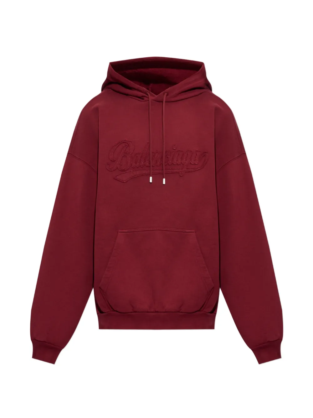 Balenciaga logo-embroidered hoodie - Rosso
