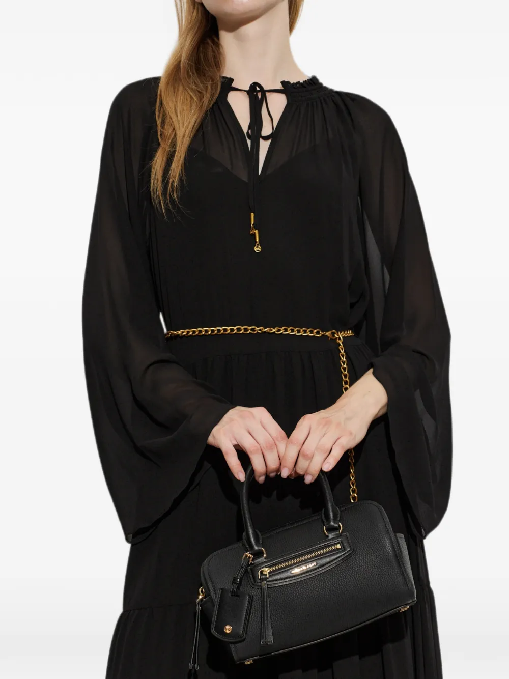 Michael Kors Jet Set Travel leather tote bag Zwart