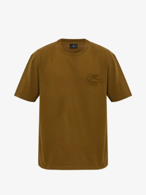 ETRO cotton jersey T-shirt with raised Pegaso logo