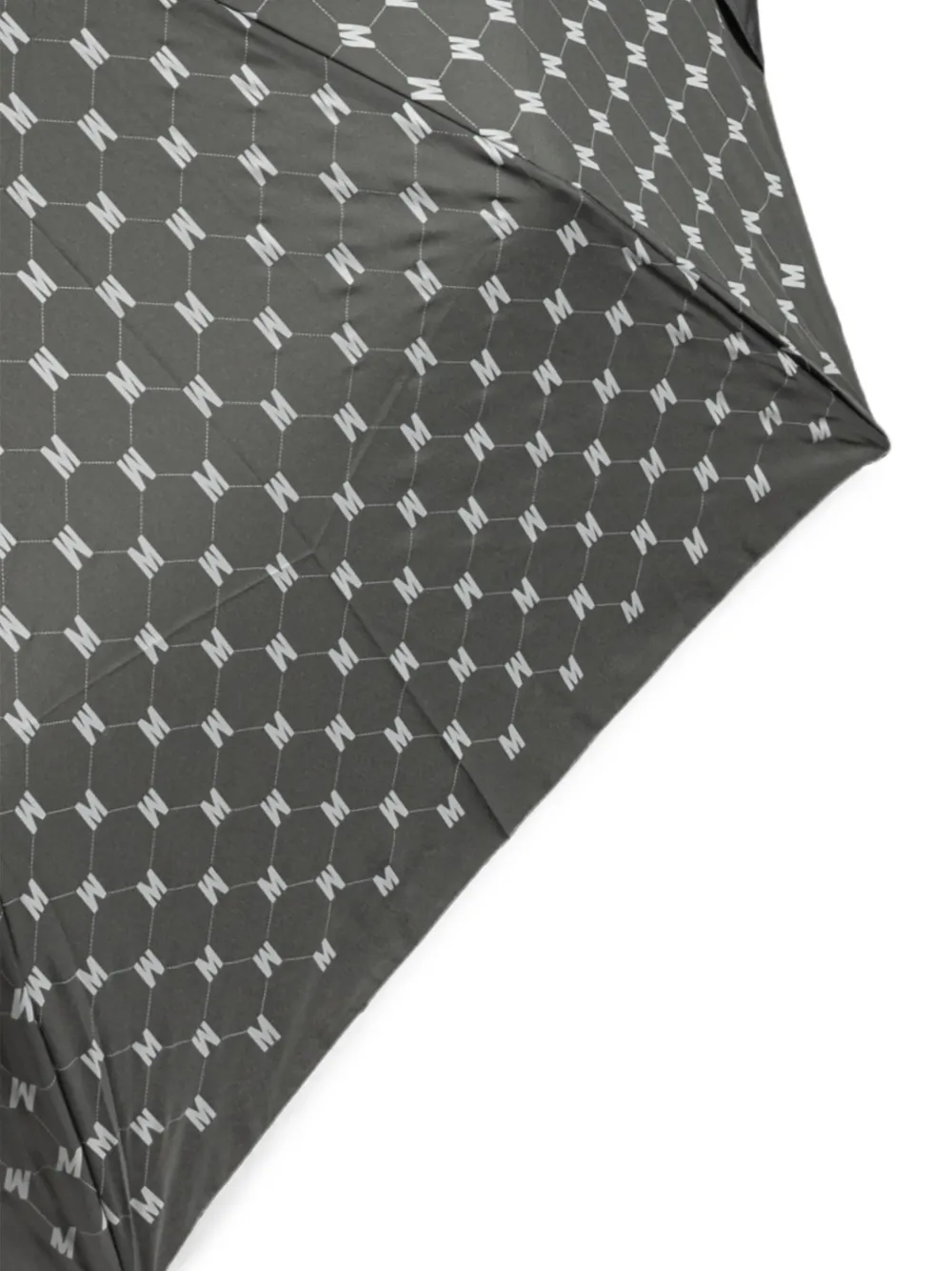 Moschino Opvouwbare paraplu met monogram-print Grijs
