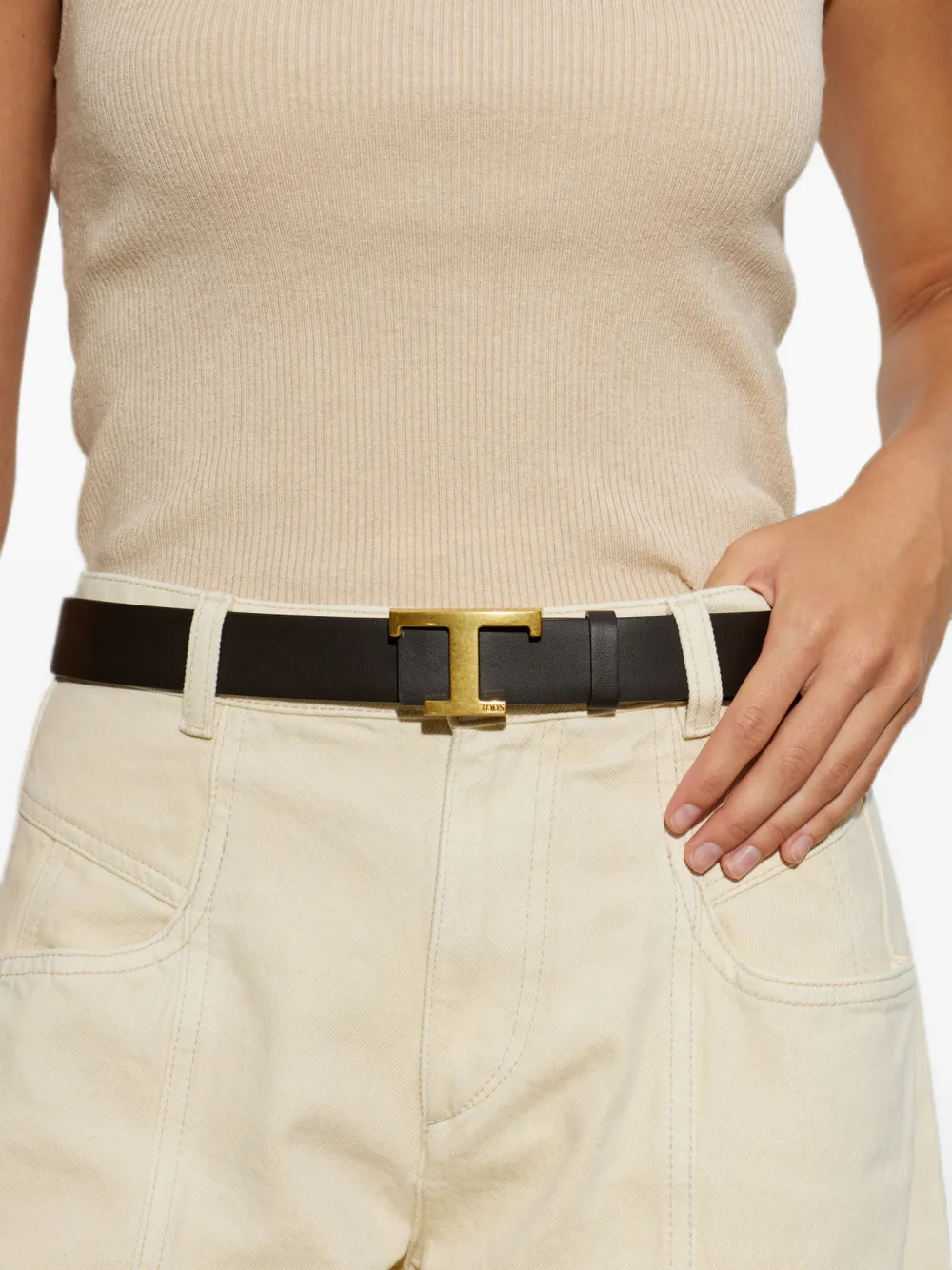 Tod's T Timeless leren loafers Beige