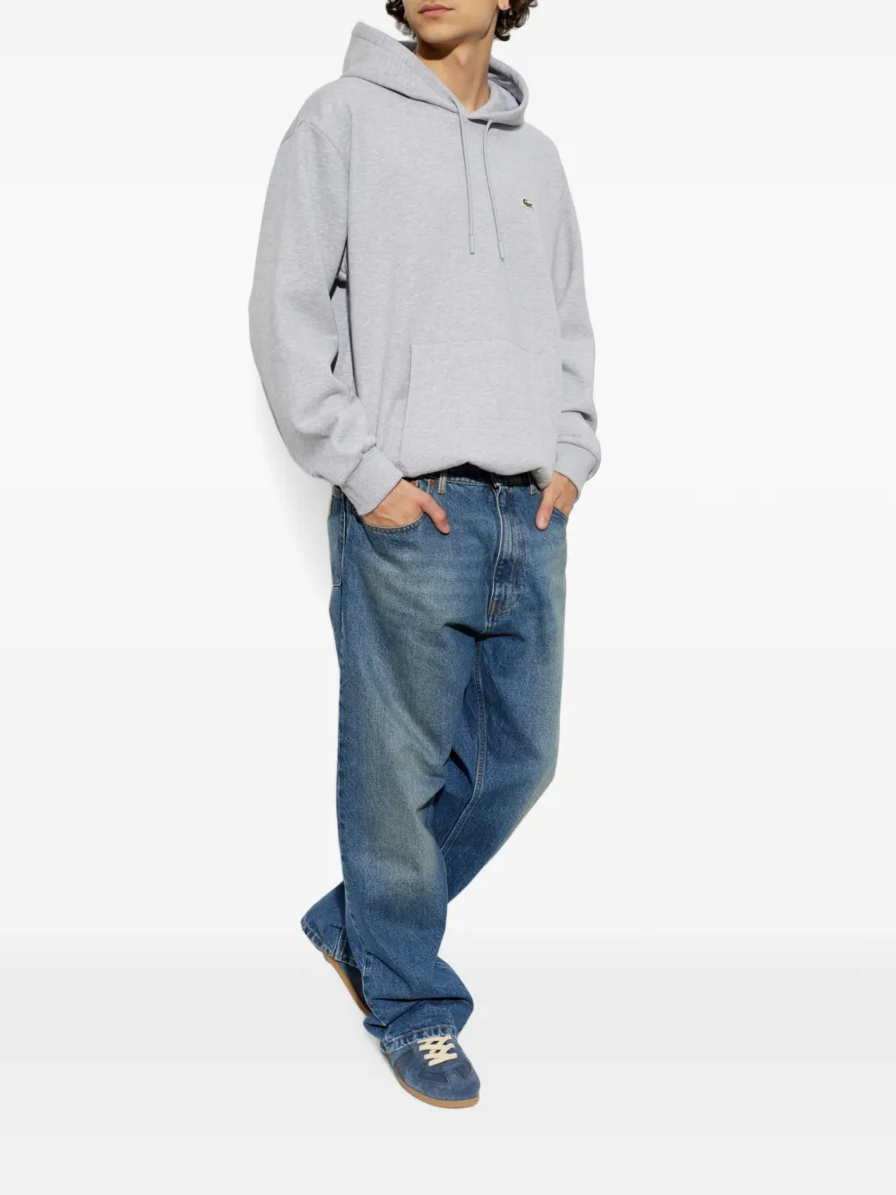 Lacoste Hoodie met logopatch Grijs