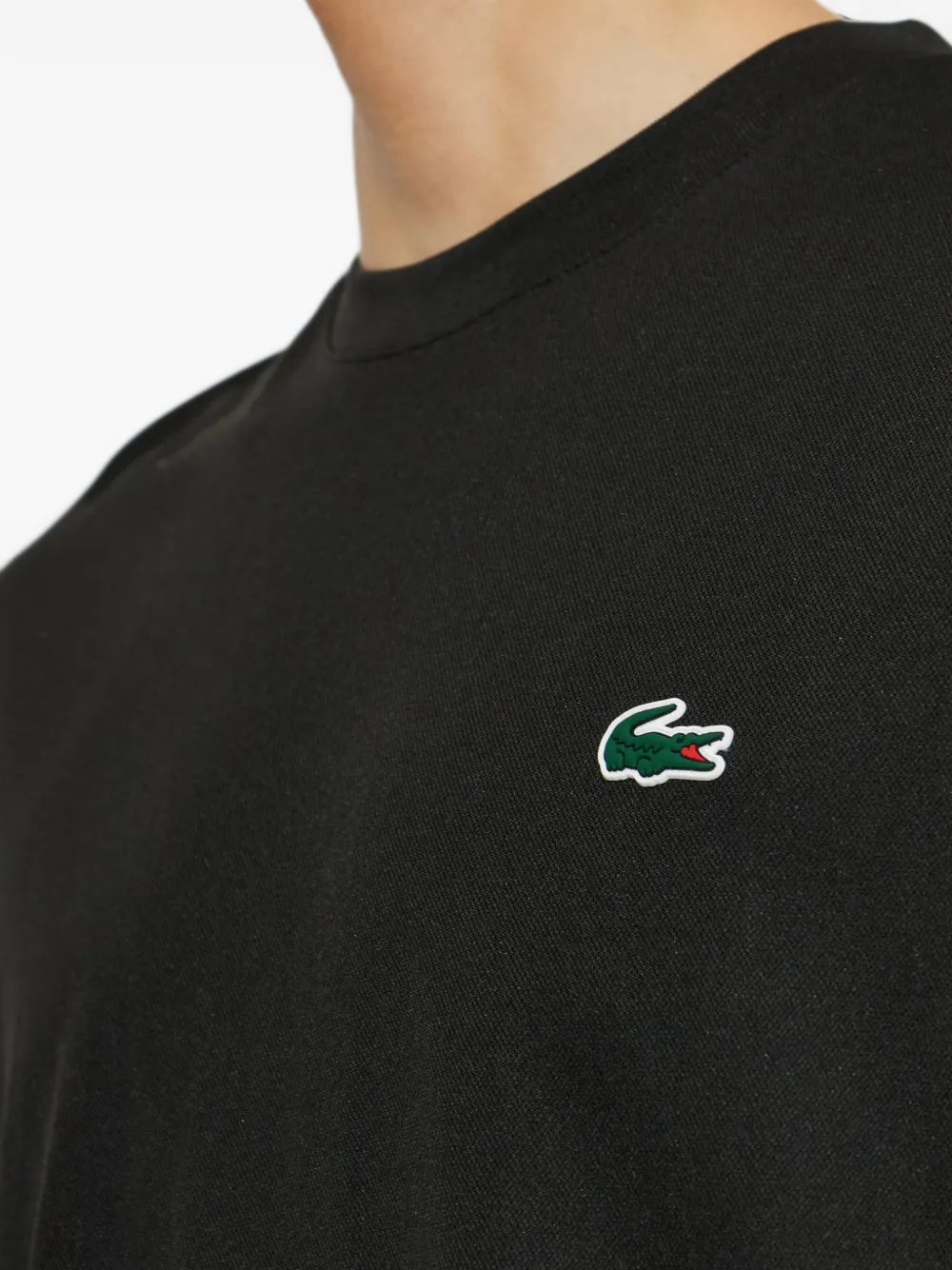 Lacoste T-shirt met logopatch Zwart