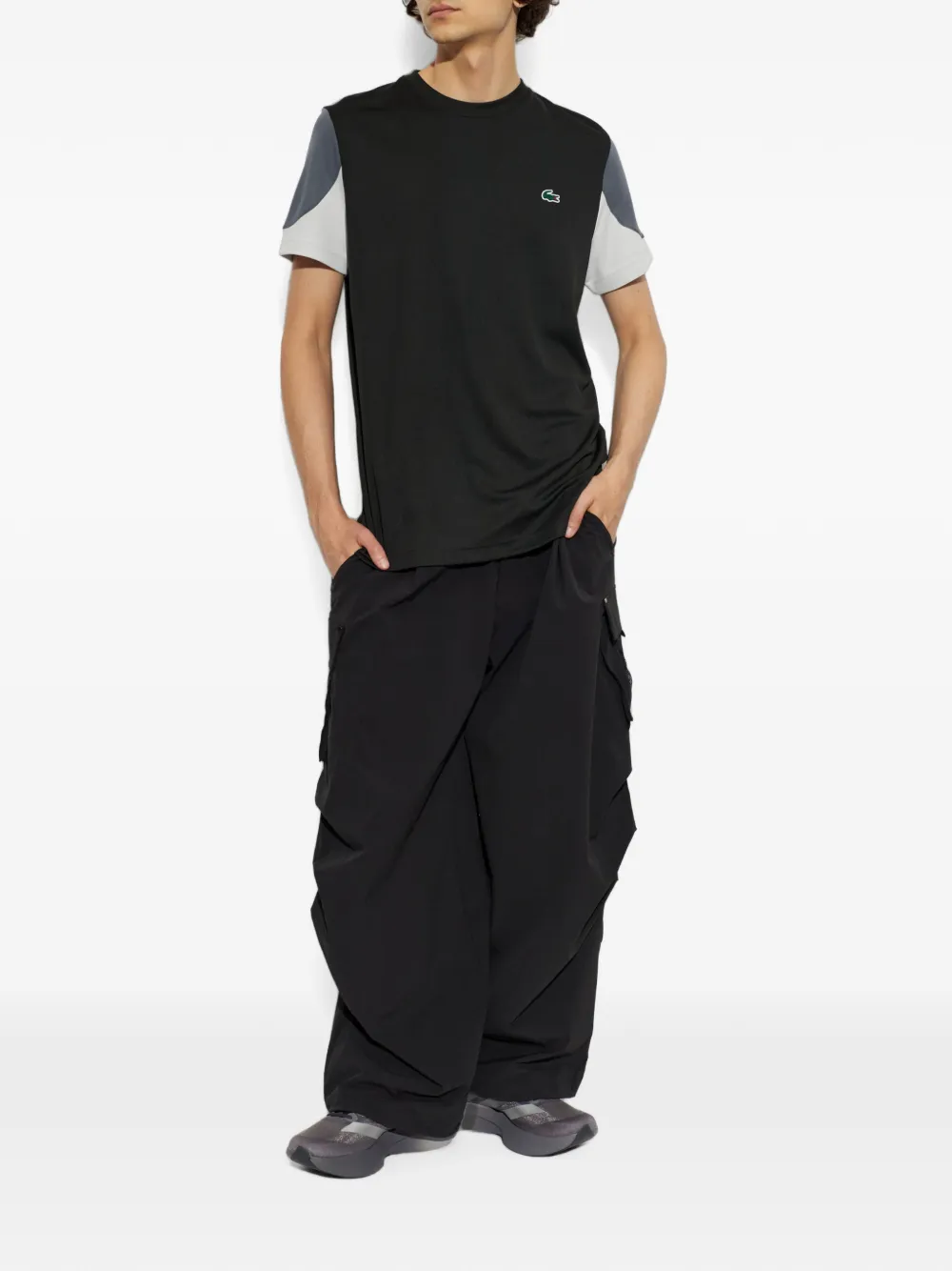 Lacoste T-shirt met logopatch Zwart
