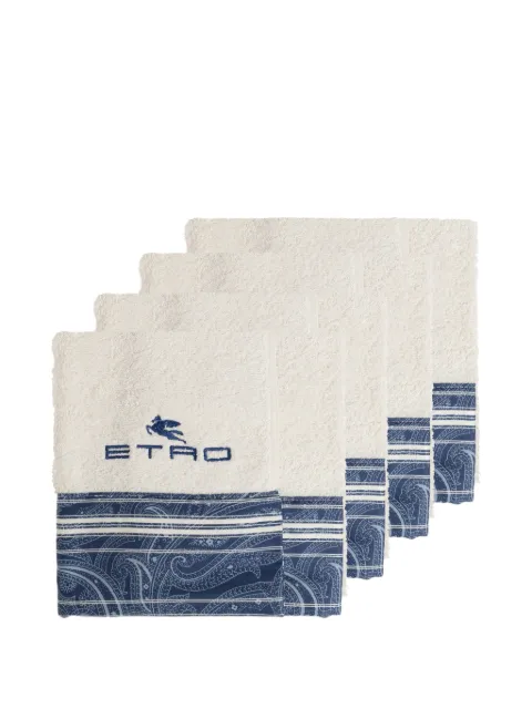 ETRO HOME Paisley-print logo-embroidered towels set (set of five)