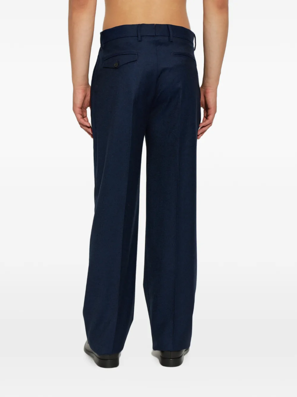 ETRO pleated wool trousers Blauw