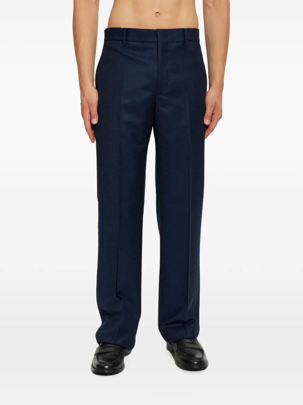 ETRO pleated wool trousers Blauw
