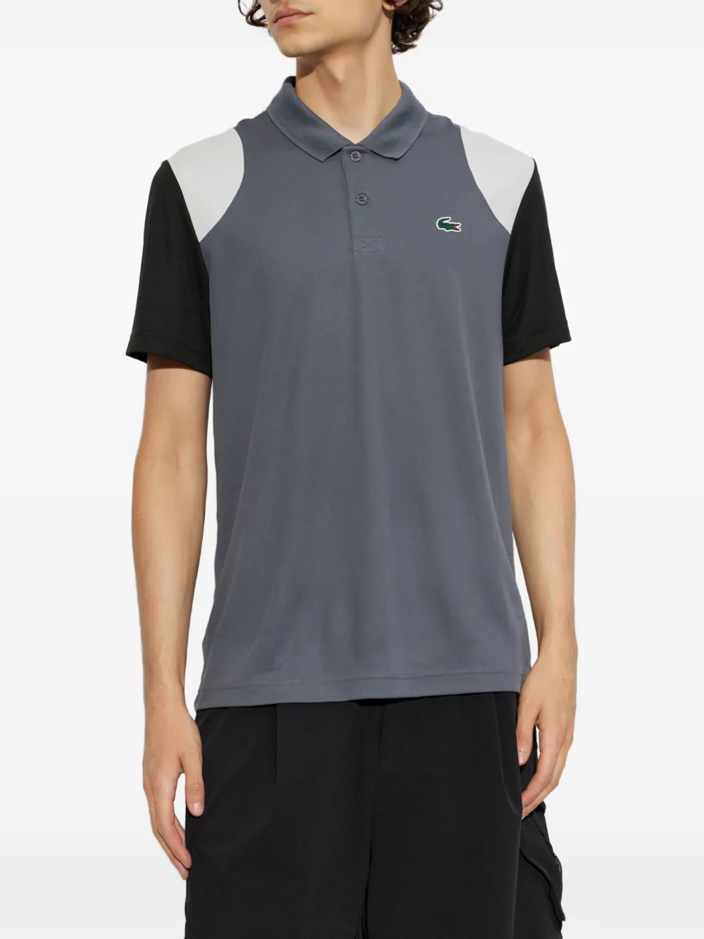 Lacoste Poloshirt met logopatch Grijs