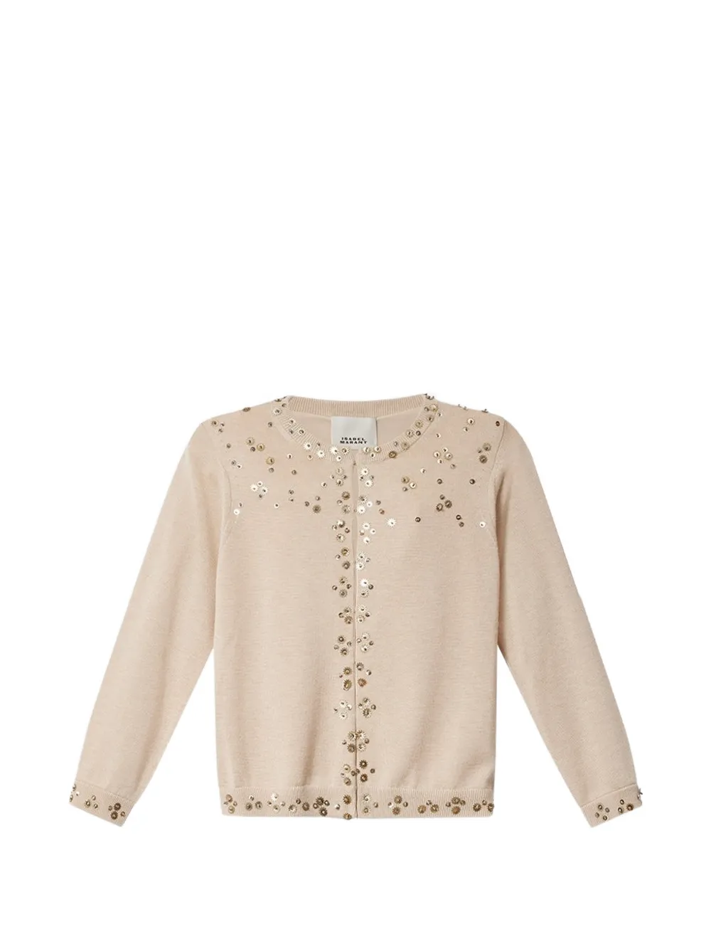 ISABEL MARANT Amaria sequin-embellished cardigan - Toni neutri