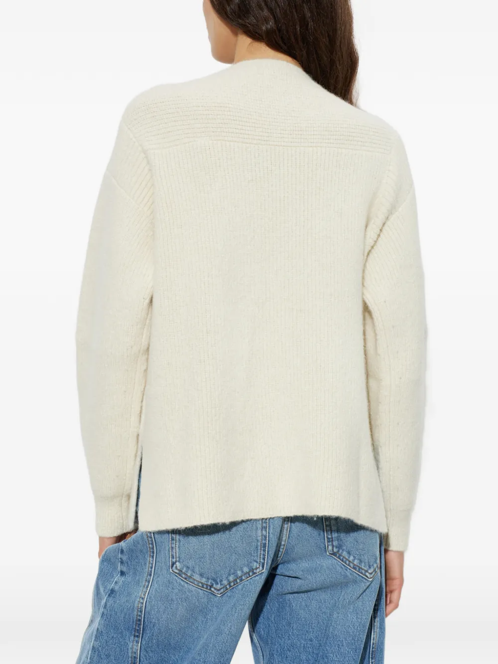 ISABEL MARANT Thais trui met houtje-touwtje sluiting Beige