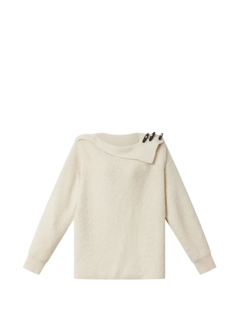 ISABEL MARANT Thais toggle-fastening sweater - Neutrals