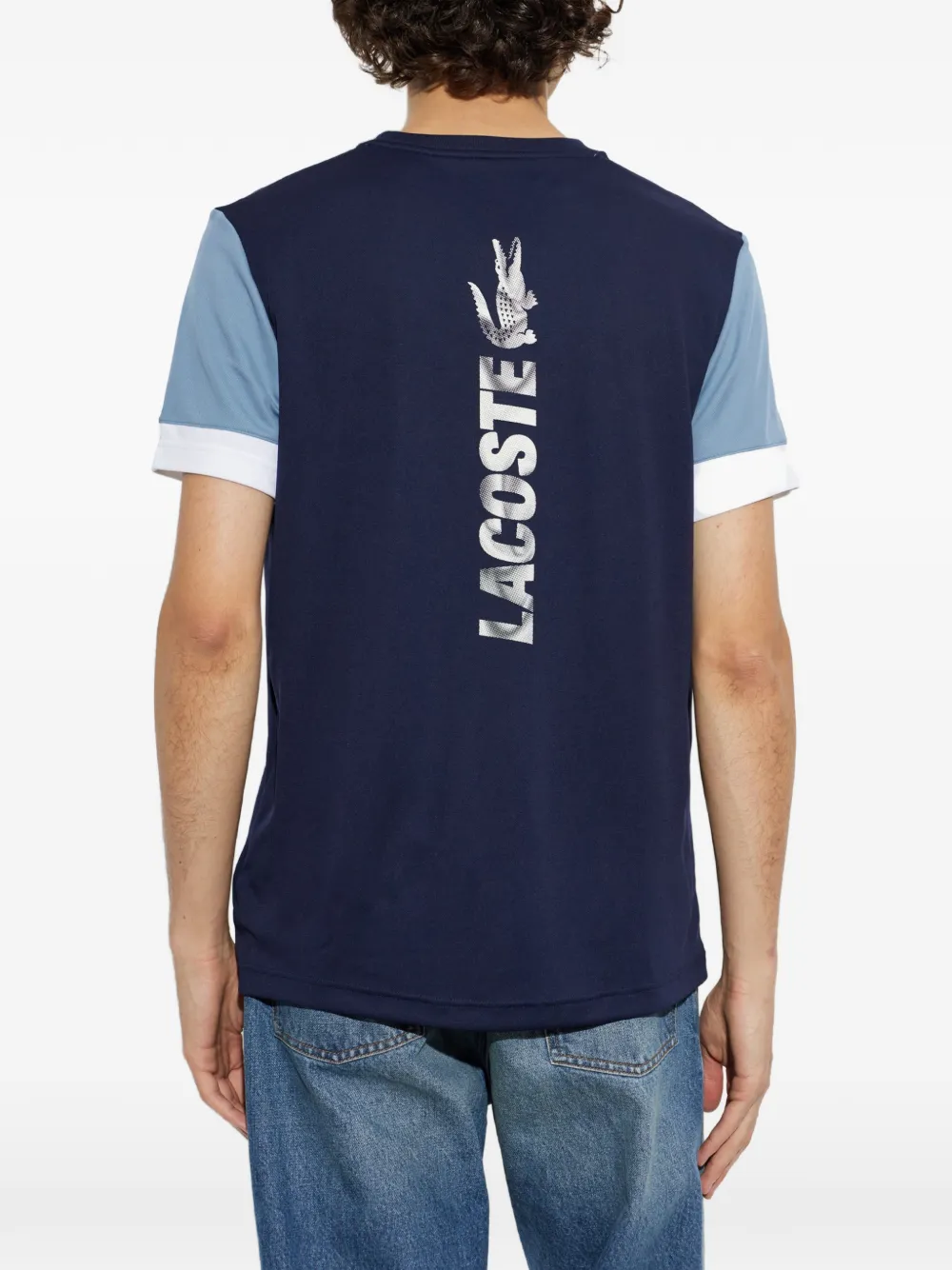 Lacoste T-shirt met logopatch Blauw