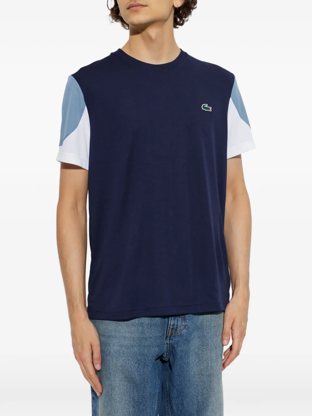 Lacoste T-shirt met logopatch Blauw