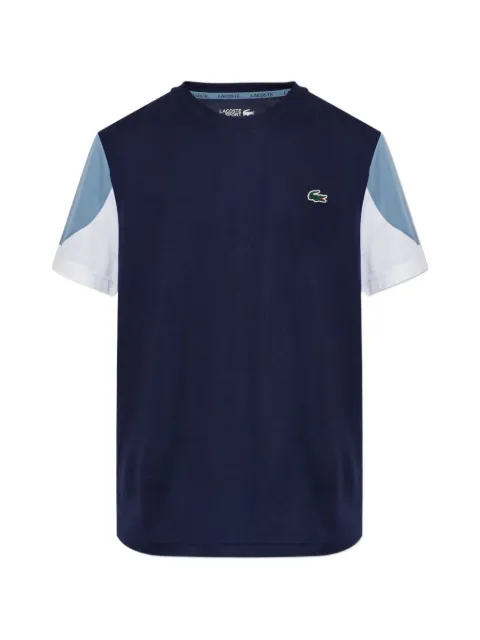 Lacoste logo-patch panelled T-shirt