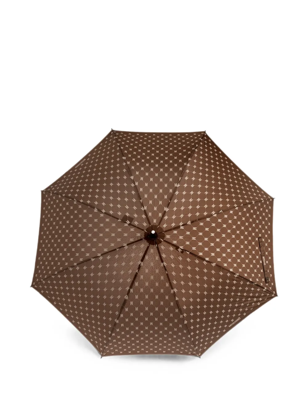 Moschino Monogram-print Umbrella In Brown