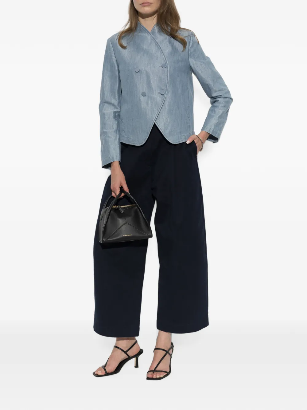 Emporio Armani double-breasted blazer Blauw