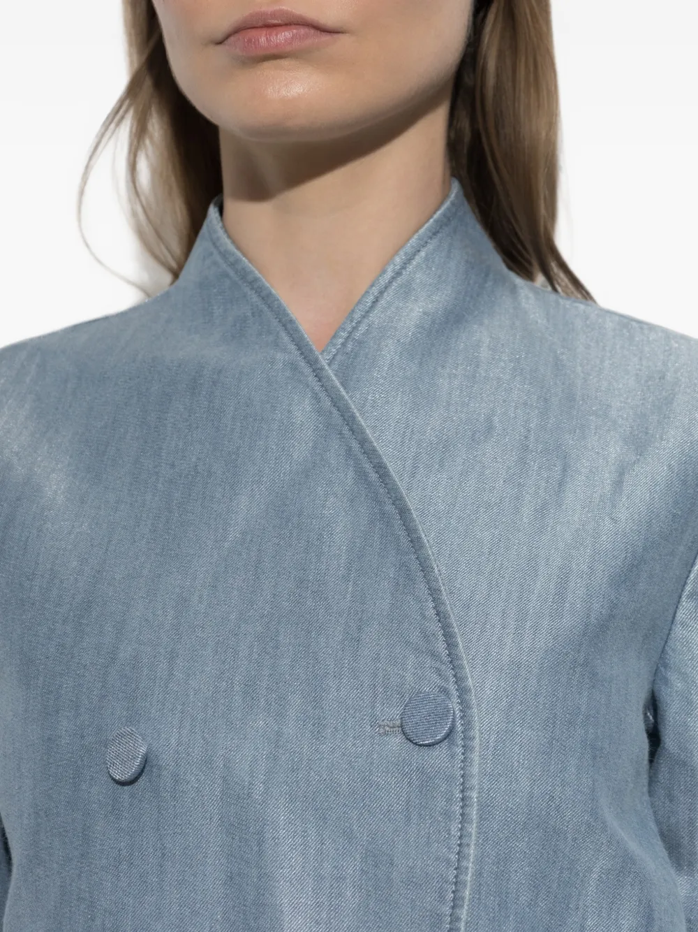 Emporio Armani double-breasted blazer Blauw