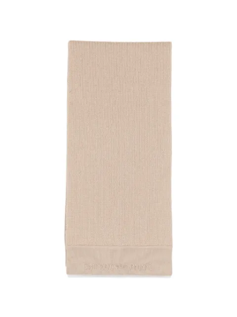 Emporio Armani embossed logo scarf
