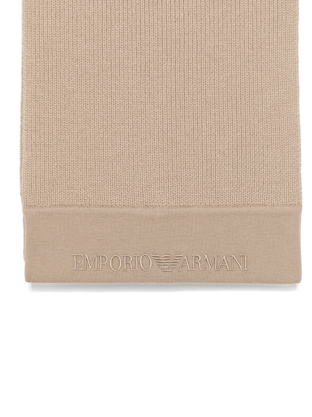 Emporio Armani Sjaal met logo-reliëf Beige