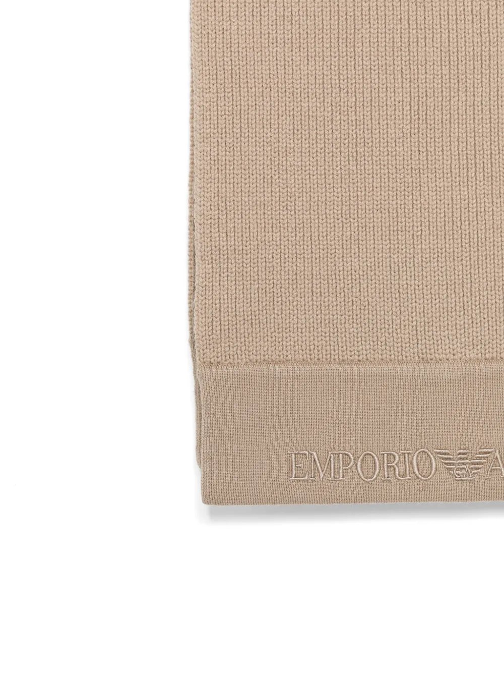 Emporio Armani Sjaal met logo-reliëf Beige