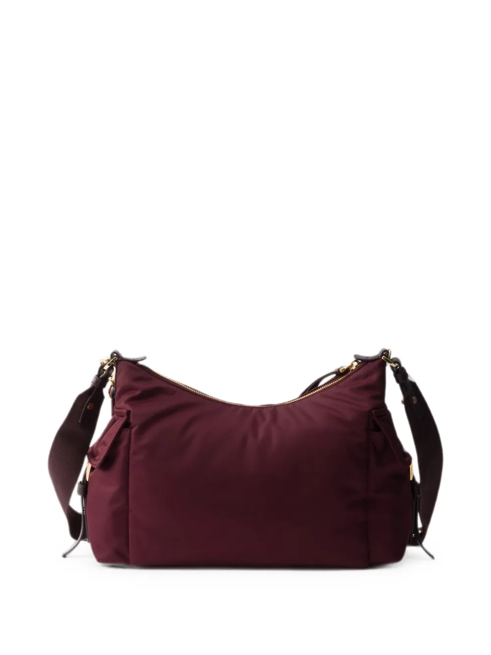 Prada Explore grote Re-Nylon en leren tas Rood