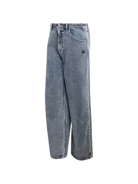 adidas logo-embroidered side-stripe jeans