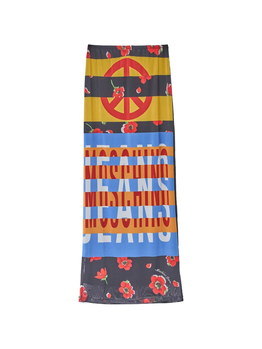 MOSCHINO JEANS graphic-print tulle skirt