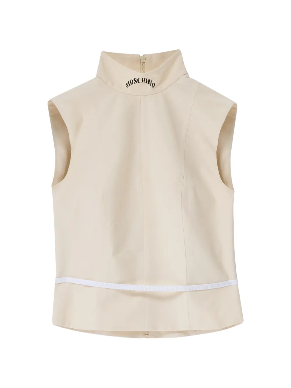 Moschino Top Alta Sartoria a collo alto - Toni neutri
