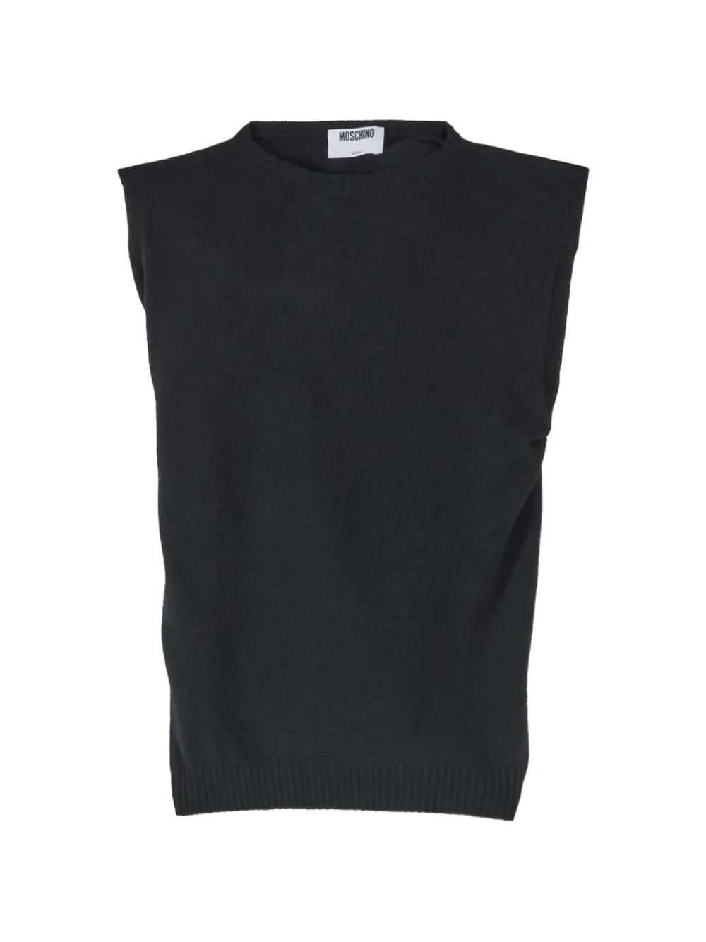 Moschino Maglione con orlo a coste - Nero
