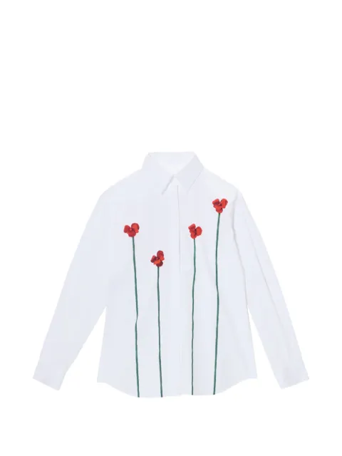 Moschino camisa con motivo de amapolas