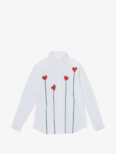 Moschino poppy-print shirt