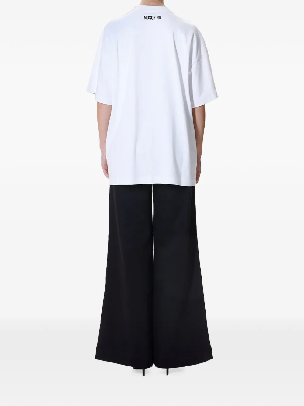 Moschino T-shirt met tekst Wit
