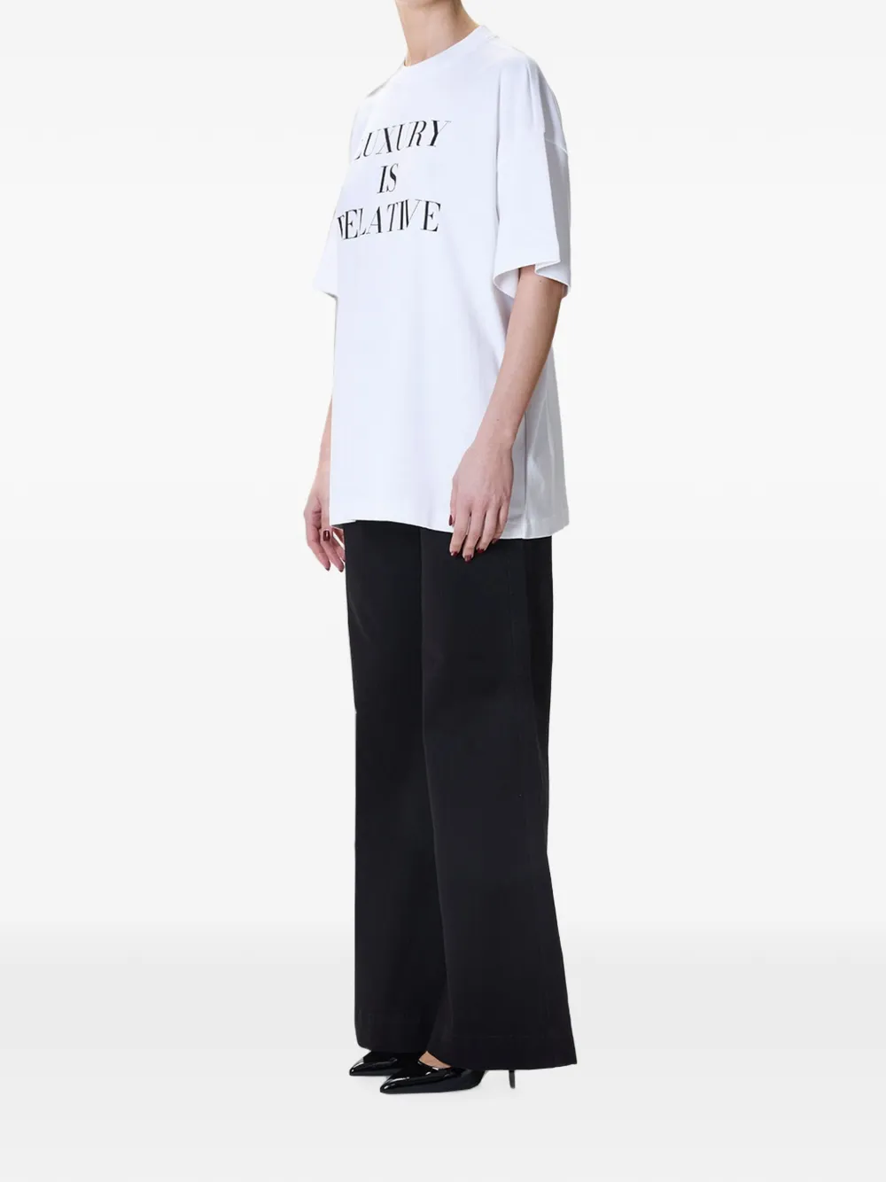 Moschino T-shirt met tekst Wit