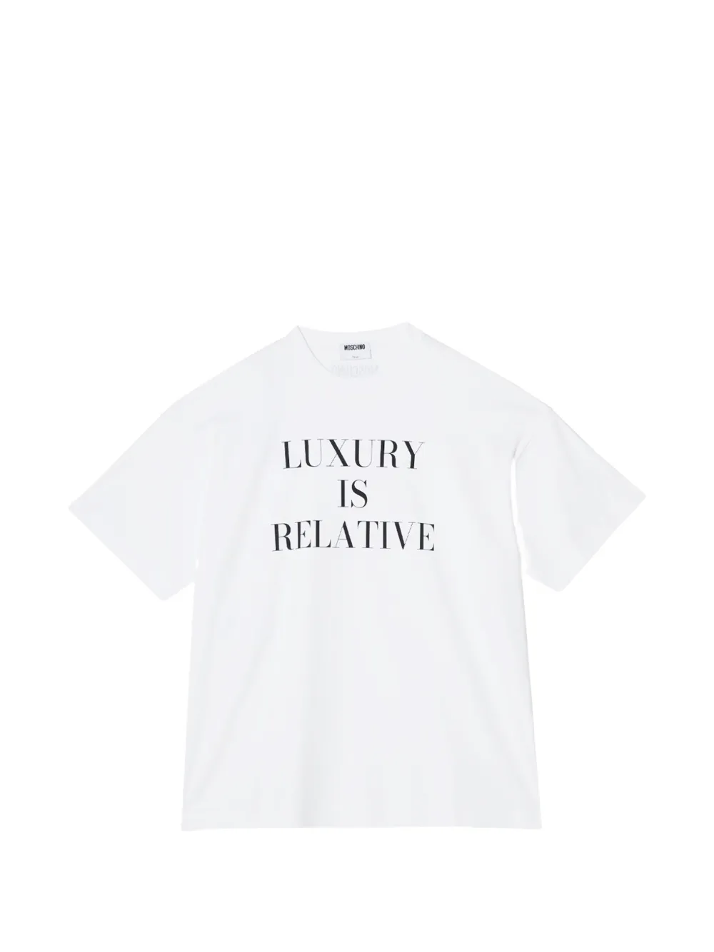 Moschino slogan-print drop-shoulder T-shirt