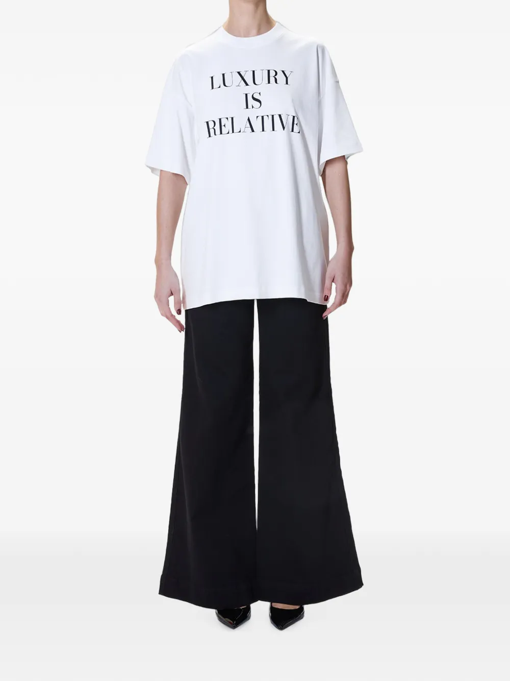 Moschino T-shirt met tekst Wit
