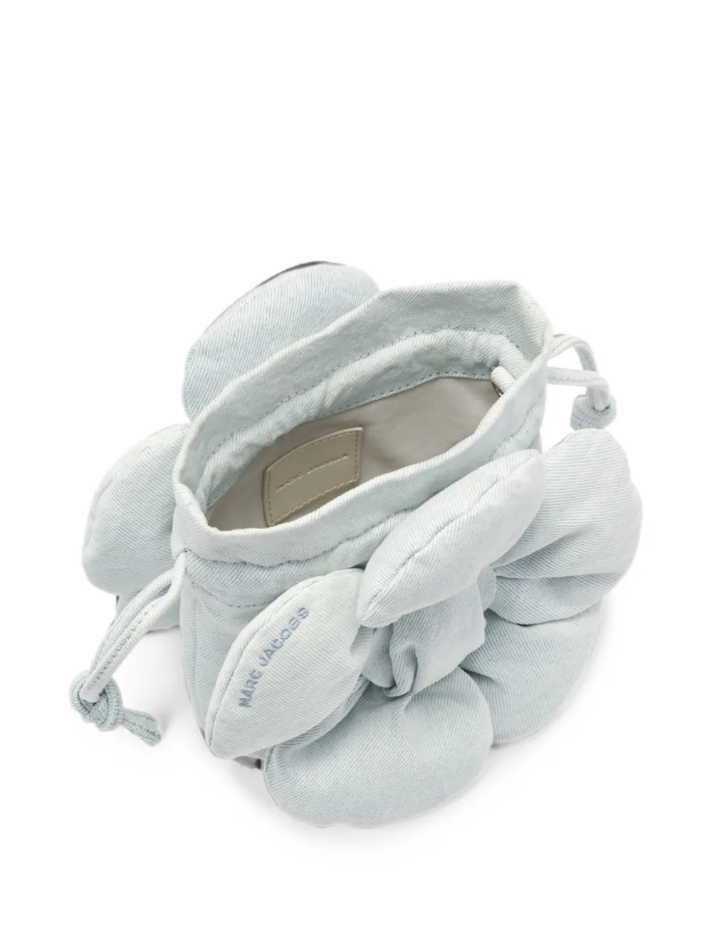 Marc Jacobs Mini bucket-tas met trekkoord en bloemapplicatie Blauw