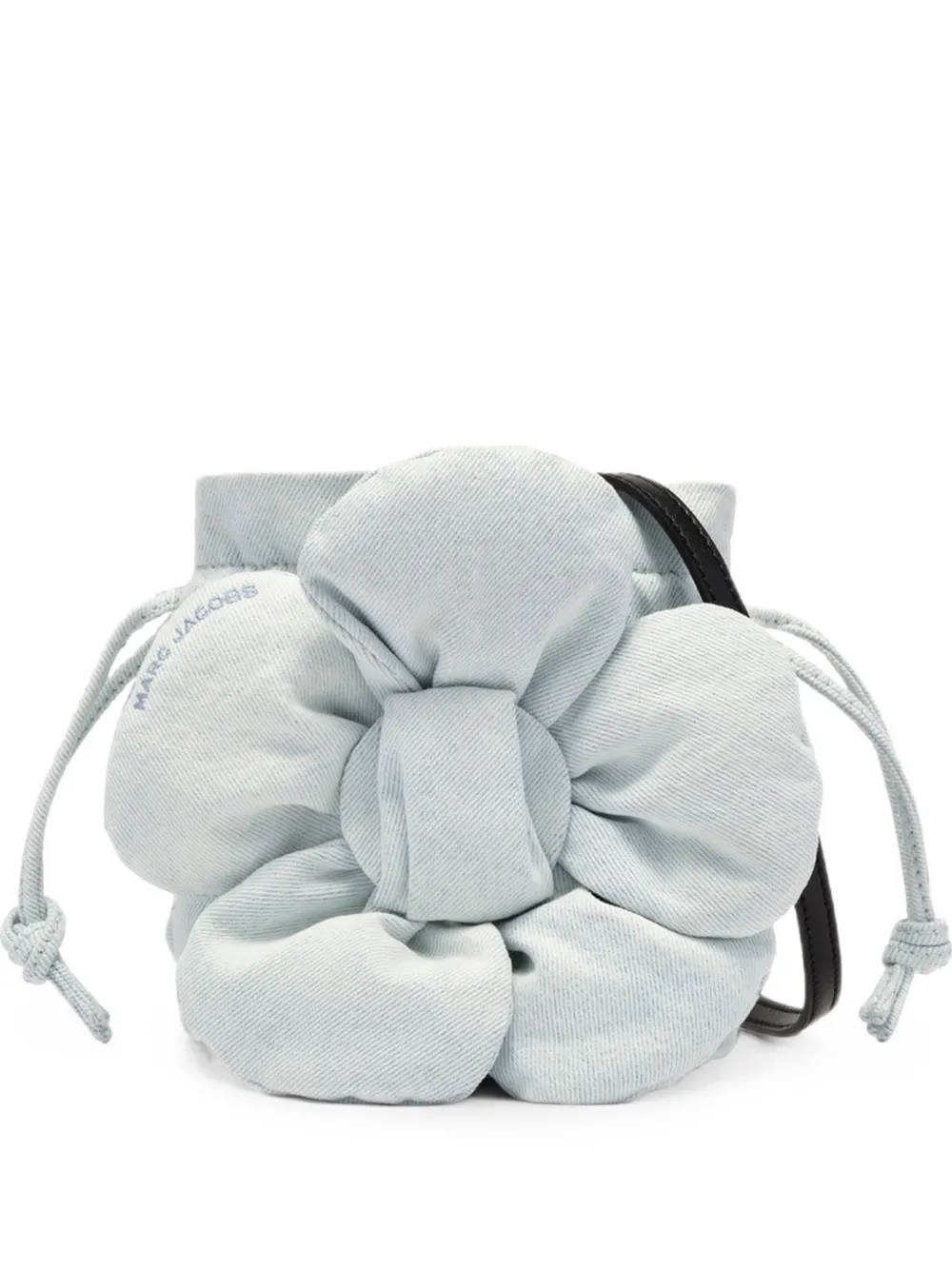 Marc Jacobs Mini Beuteltasche mit Blumenapplikation - Blau