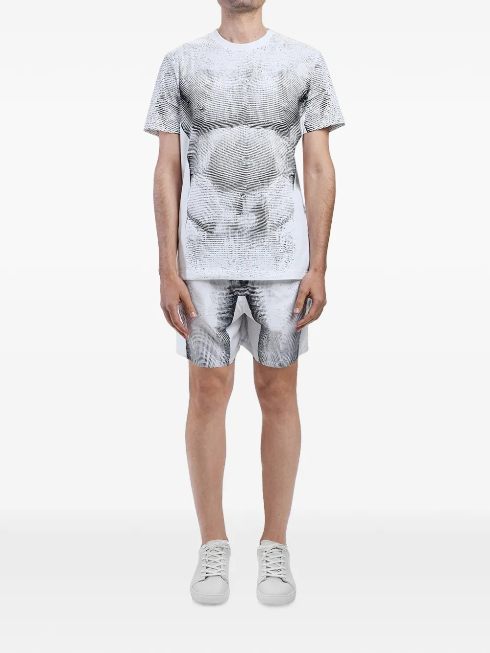 Moschino T-shirt met Statua-print Wit