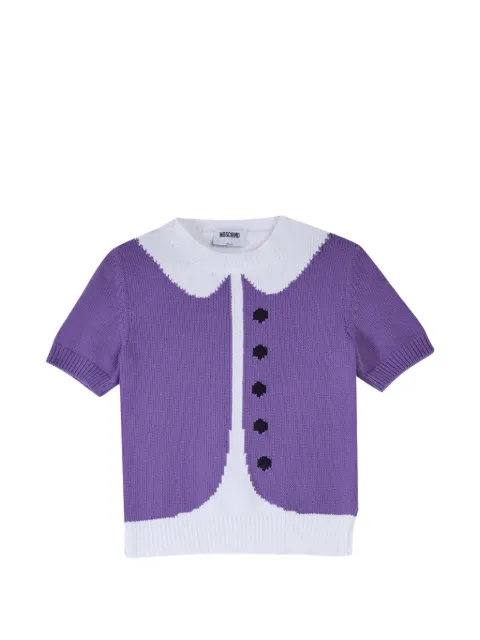Moschino trompe l'oeil intarsia-knit sweater