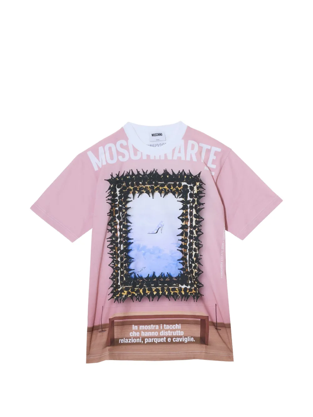 Moschino T-shirt met grafische print Roze