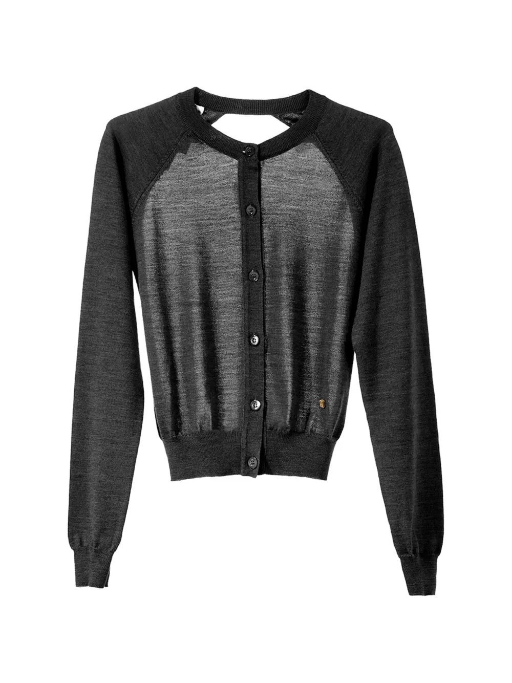 Moschino Cardigan con placca logo - Nero