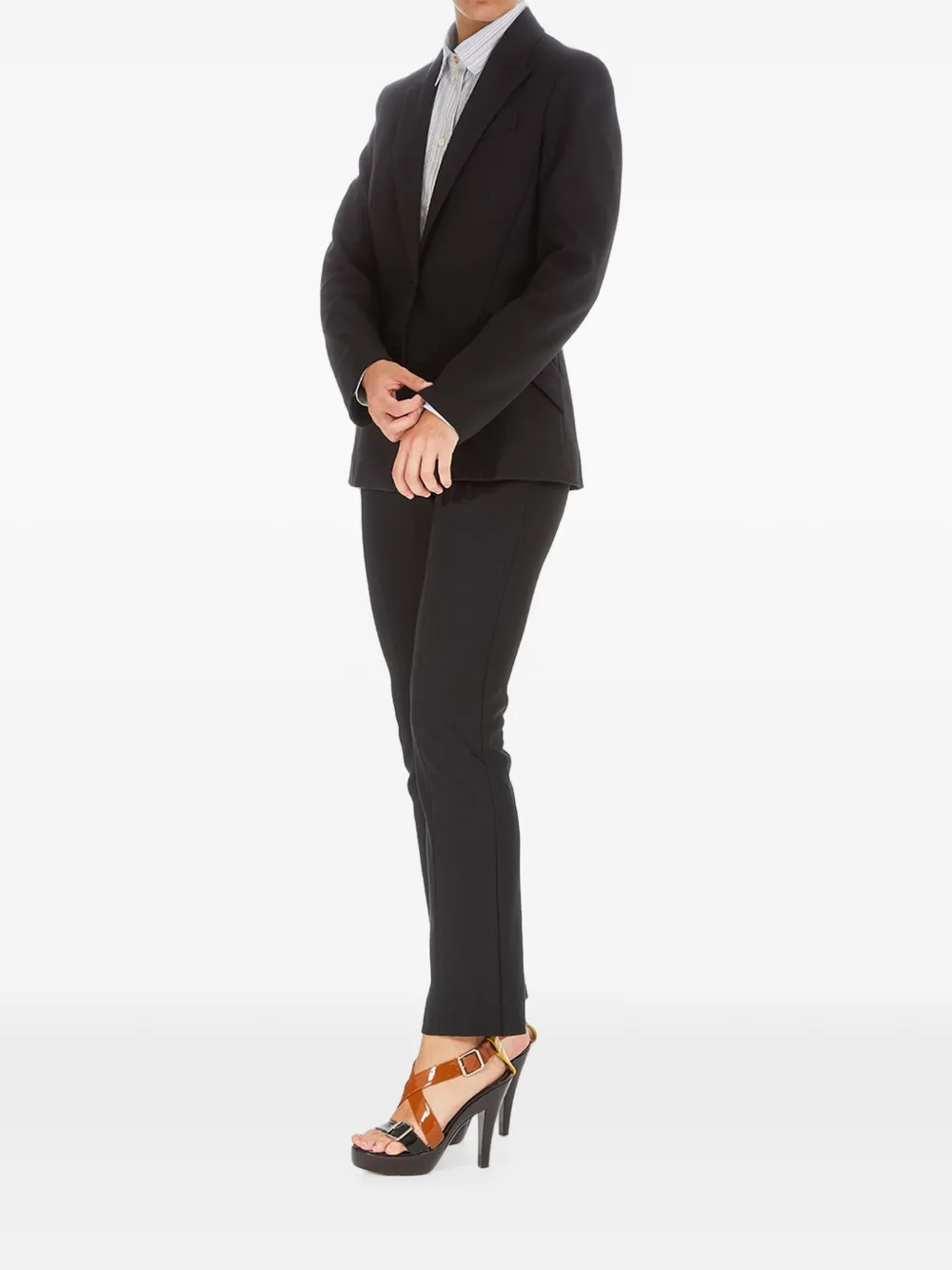 Karl Lagerfeld Punto blazer met enkele rij knopen Zwart