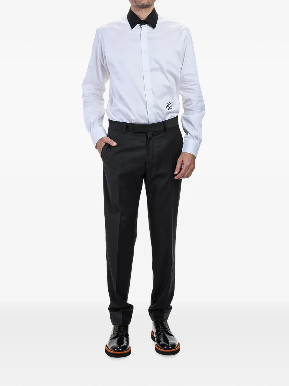 Karl Lagerfeld Road regular-fit broek Zwart